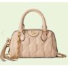 Gucci Women Matelassé Leather Top Handle Bag Beige GG Matelassé Leather Double G