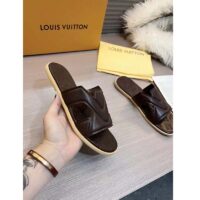 Louis Vuitton LV Unisex Oasis Mule Black Grained Calf Leather Rubber Signature (1)