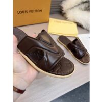 Louis Vuitton LV Unisex Oasis Mule Black Grained Calf Leather Rubber Signature (1)