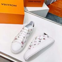 Louis Vuitton LV Unisex Time Out Sneaker White Monogram Embossed Lambskin (7)