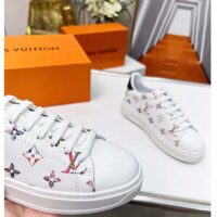 Louis Vuitton LV Unisex Time Out Sneaker White Monogram Embossed Lambskin (7)