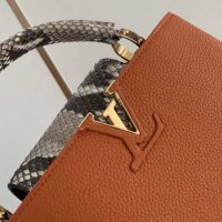 Louis Vuitton LV Women Capucines BB Handbag Brown Python Taurillon Leather (6)