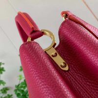 Louis Vuitton LV Women Capucines BB Handbag Scarlet Red Taurillon Leather (2)