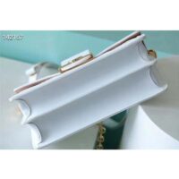 Louis Vuitton LV Women Dauphine East West Handbag White Calfskin Leather (2)