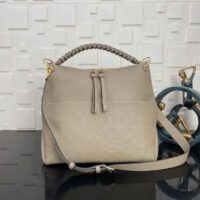 Louis Vuitton LV Women Maida Hobo Handbag Tourterelle Gray Embossed Grained Cowhide (2)