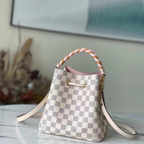 Louis Vuitton LV Women NéoNoé BB Bucket Bag Damier Azur Coated Canvas (10)