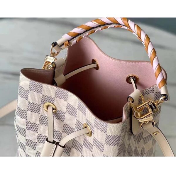 Louis Vuitton LV Women NéoNoé BB Bucket Bag Damier Azur Coated Canvas (6)