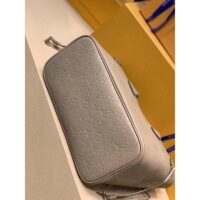 Louis Vuitton LV Women Neverfull MM Tote Tourterelle Gray Embossed Cowhide Leather (1)