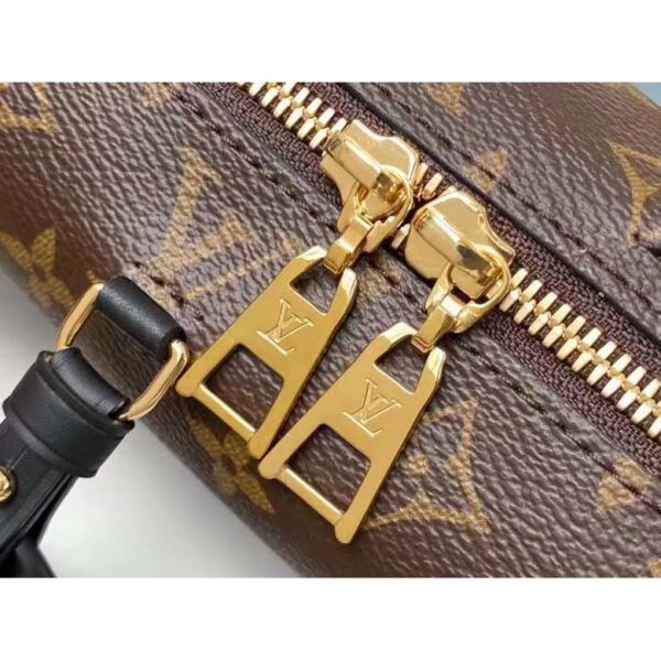 Louis Vuitton LV Women Petite Malle Souple Black Monogram Coated Canvas (3)