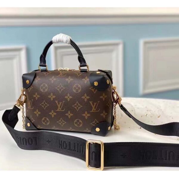 Louis Vuitton LV Women Petite Malle Souple Black Monogram Coated Canvas (4)