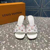 Louis Vuitton LV Women Revival Mule White Monogram-Embossed Lambskin 9.5 cm Heel (2)