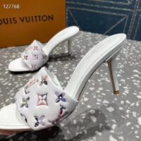 Louis Vuitton LV Women Revival Mule White Monogram-Embossed Lambskin 9.5 cm Heel (2)