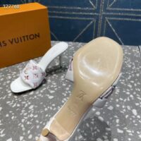 Louis Vuitton LV Women Revival Mule White Monogram-Embossed Lambskin 9.5 cm Heel (2)