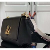 Louis Vuitton LV Women Twist MM Lemon Handbag Black Epi Grained Cowhide (8)