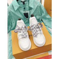 Louis Vuitton Women LV Archlight Sneaker Azur Blue Mix Materials Ribbon Laces (4)