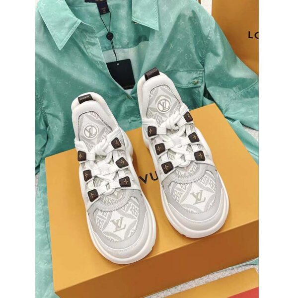 Louis Vuitton Women LV Archlight Sneaker Beige Jacquard Textile Oversized Rubber (4)