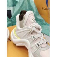 Louis Vuitton Women LV Archlight Sneaker Rose Clair Pink Lambskin Oversized Rubber (3)