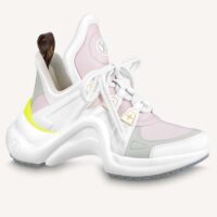 Louis Vuitton Women LV Archlight Sneaker Rose Clair Pink Lambskin Oversized Rubber (3)