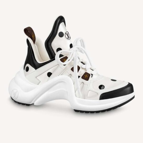 Louis Vuitton Women LV Archlight Sneaker White Black Satin Oversized Rubber (3)