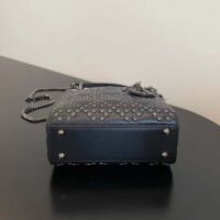 Dior Unisex CD Mini Lady Dior Bag Black Lucky Star Cannage Lambskin (6)