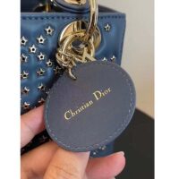 Dior Women CD Mini Lady Dior Bag Denim Blue Lucky Star Cannage Lambskin (14)