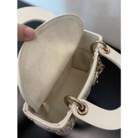 Dior Women CD Mini Lady Dior Bag Latte Lucky Star Cannage Lambskin (5)