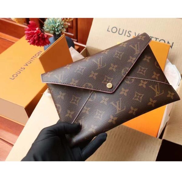 Louis Vuitton LV Unisex Kirigami Pochette Brown Monogram Coated Canvas Cowhide Leather (9)