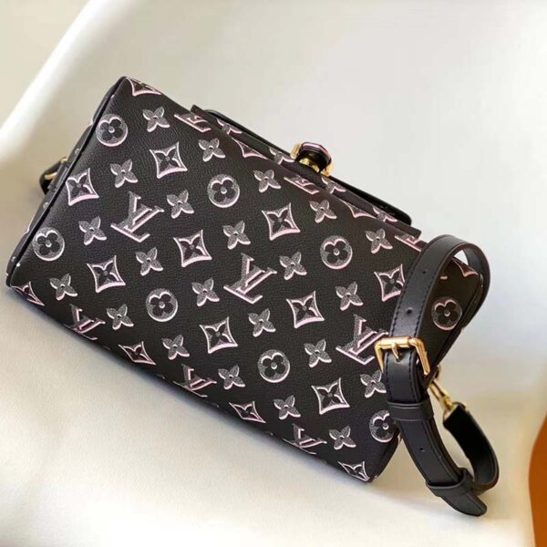 Louis Vuitton LV Women Speedy Bandoulière 25 Handbag Black Monogram Coated Canvas (3)