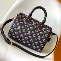 Louis Vuitton LV Women Speedy Bandoulière 25 Handbag Black Monogram Coated Canvas (11)