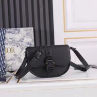 Dior Unisex CD Mini Gallop Bag Strap Black Grained Calfskin (5)