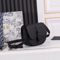 Dior Unisex CD Mini Gallop Bag Strap Black Grained Calfskin (5)