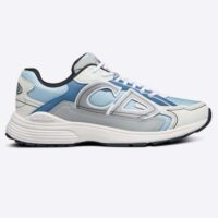 Dior Unisex Shoes CD B30 Sneaker Light Blue Mesh Gray White Technical Fabric (8)