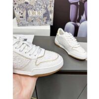 Dior Women One Sneaker White Gold-Tone Oblique Perforated Calfskin (3)