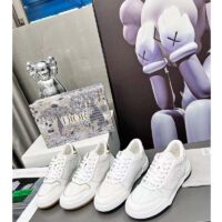 Dior Women One Sneaker White Gold-Tone Oblique Perforated Calfskin (3)