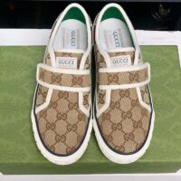 Gucci Unisex Tennis 1977 Sneaker Beige Ebony Jumbo GG Canvas Low 3 Cm Heel (8)