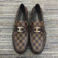 Louis Vuitton LV Men Major Loafer Brown Damier Canvas Ebene Blake Construction LV Initials (10)