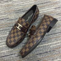 Louis Vuitton LV Men Major Loafer Brown Damier Canvas Ebene Blake Construction LV Initials (10)