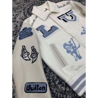 Louis Vuitton LV Men Multi-Patches Mixed Leather Varsity Blouson LWG Calf White (8)