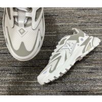 Louis Vuitton LV Unisex Runner Tatic Sneaker White Mix Materials Rubber Outsole Monogram Flowers (9)