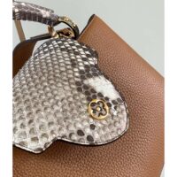 Louis Vuitton LV Women Capucines BB Handbag Brown Taurillon Python Skin Leather (11)