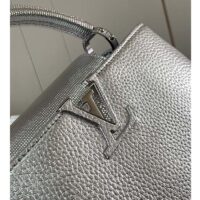 Louis Vuitton LV Women Capucines BB Handbag Etain Metallic Gray Taurillon Leather (8)