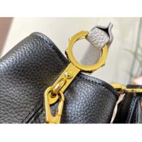 Louis Vuitton LV Women Capucines Mini Handbag Black Taurillon Leather (5)