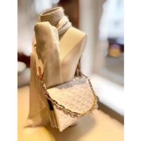 Louis Vuitton LV Women Coussin PM Handbag Cream Monogram-Embossed Puffy Lambskin Calfskin (6)