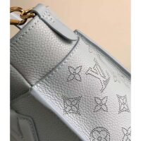 Louis Vuitton LV Women On My Side PM Handbag Bleu Nuage Blue Perforated Calf Leather (1)