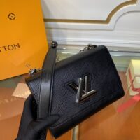 Louis Vuitton LV Women Twist MM Chain Bag Black Epi Grained Cowhide Leather (7)