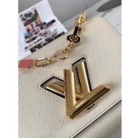 Louis Vuitton LV Women Twist PM Handbag Quartz White Epi Grained Leather (7)