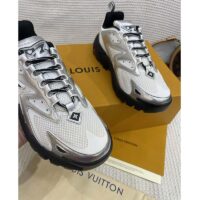 Louis Vuitton Unisex LV Runner Tatic Sneaker White Mix Materials Rubber Monogram Flowers (4)