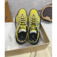 Louis Vuitton Unisex LV Runner Tatic Sneaker Yellow Mix Materials Rubber Monogram Flowers (8)