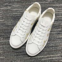 Louis Vuitton Unisex LV Time Out Sneaker Gold White Embroidered Calf Leather (8)