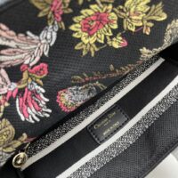 Dior Women CD Medium Lady D-Lite Bag Black Multicolor Jardin Botanique Embroidery (1)